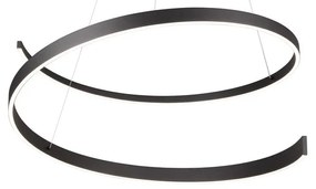 Čierne LED závesné svietidlo s hlasovým ovládaním/s ovládaním pomocou mobilnej aplikácie s kovovým tienidlom ø 75 cm Cinardi – CINQUE