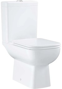 GROHE Start Edge WC misa kombi Rimless s hlbokým splachovaním, zadný odpad + WC nádržka + Softclose WC sedátko, 384 x 668 x 825 mm, alpská biela, 39951000