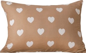 Obliečka na vankúš z mikrovlákna CARAMHEART 50x70 cm, hnedý