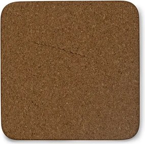 6 ks pevné korkové podtácky Jungle White - 10 * 10 * 0,4 cm
