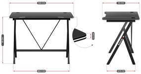 PC stolík Hyperion 1.4 (čierna). Akcia -14%. Vlastná spoľahlivá doprava až k Vám domov. 1087494