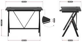 PC stolík Hyperion 1.4 (čierna). Vlastná spoľahlivá doprava až k Vám domov. 1087494