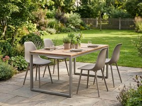 Jedálenská stolička OSAKA plastová, šedohnedá