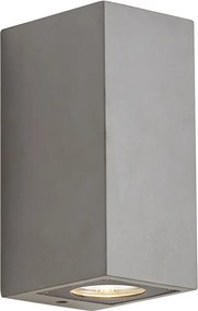 Moderné vonkajšie nástenné svietidlo sivé 2-svetlá IP44 - Pompei