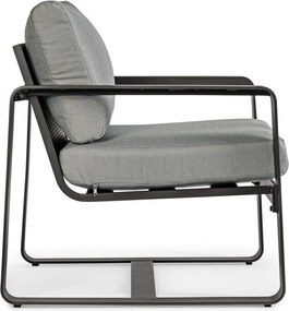 Sivé kovové záhradné kreslo Merrigan – Bizzotto