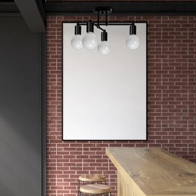 Toolight - Stropná lampa 4-bodová s čiernymi ramenami 392200, čierna, OSW-07623