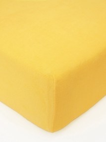 Froté plachta 220 × 200 cm - horčicová