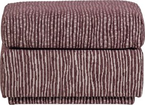 Vínovočervená čalúnená podnožka Lou – WOOOD