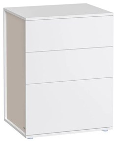 Nočný stolík RAMONA, 58x35x45cm, matná biela/béžová Vasagle