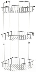 Erga Vega, 3-stupňová rohová polička 52x25,5x19 cm, chrómová, ERG-YKA-E.VEGA S3