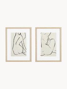 Súprava plagátov's dreveným rámom Refined, 2 ks