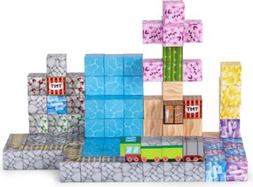MULTISTORE Magnetické kocky 112 dielov pre deti 3+ – farebná magnetická stavebnica