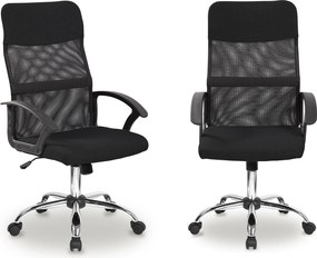 ModernHome Kancelárska otočná stolička so sieťovaným operadlom čierna