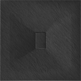 Mexen Hugo, SMC štvorcová sprchová vanička 100 x 100 cm, čierna matná, 42701010