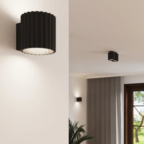 Stropné svietidlo Aura, 2x čierne hliníkové tienidlo, (10 cm)