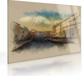 Sklenený obraz - Moyka rieka, Petrohrad, Rusko (70x50 cm)