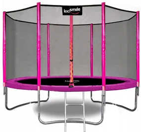 Trampolína s vonkajšou sieťou 374 cm - RUŽOVÁ