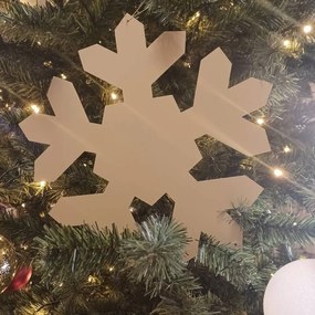 DECOLED 2D Kovová snehová vločka zlatá priemer 30 cm