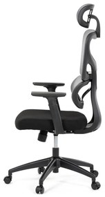 Kancelárska ergonomická stolička GRANT — sieť, látka, čierna / sivá