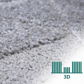 Angel Carpet, Kusový koberec Aurora 11 Grey, 60x110, šedá, kancelária