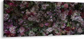 Obraz - Kvetinový múr (120x50 cm)