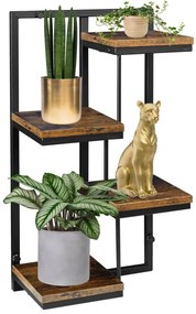 Nástenný stojan na kvety HAGART RUSTIC čierny