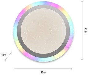 Leuchten Direkt 15411-21- LED RGB Stmievateľné stropné svietidlo CYBA LED/26W/230V + DO