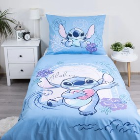 Jerry Fabrics Bavlnené obliečky 140x200 + 70x90 cm - Lilo and Stitch "Wave"