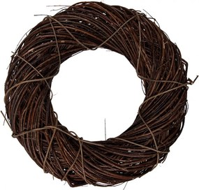 Prírodný hnedý prútený rustikálny veniec L - Ø 50*12 cm