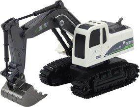 LEAN Toys Caterpillar bagr Diaľkovo ovládané RC svetlá Zvuky Biela 1:24