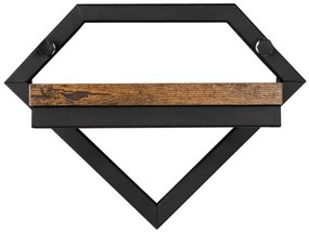 Nástenný stojan na kvety DORON RUSTIC čierny