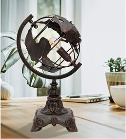 Čierna stolová lampa s kovovým tienidlom (výška 40 cm) World Industry – Mauro Ferretti