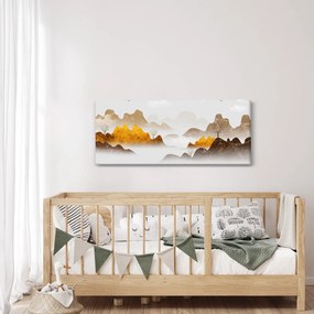 Obraz - Hory v hmle (120x50 cm)