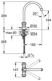 GROHE 31831001 - Drezová batéria COSTA L lesklý chróm