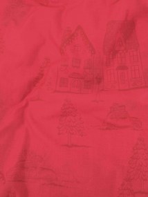 Vianočná bavlnená obliečka na vankúšik Renforcé 40 × 40 cm – Perníková chalúpka krémová