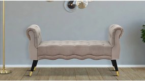 Taupe zamatová lavica Paris – Mauro Ferretti