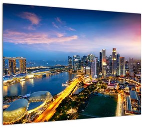 Sklenený obraz - Singapur, Ázia (70x50 cm)