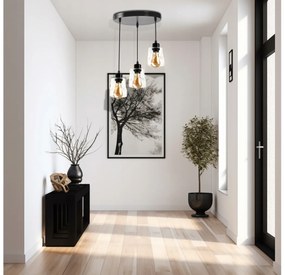 BERGE LED stropné svietidlo 3xE27, rolovací, priehľadný štvorec