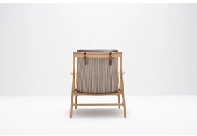 Kreslo v sivo-prírodnej farbe Dedo – Gazzda