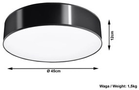 Čierne stropné svietidlo Sollux Atis Ceiling
