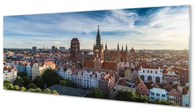 Obraz na akrylátovom skle Gdańsk panorama kostol 120x60 cm
