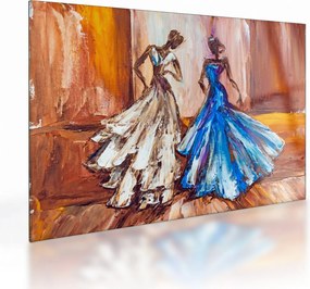 Sklenený obraz - Tanečnica, olejomaľba (70x50 cm)