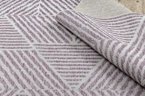 Koberec SIZAL COLOR 47176260 Línie, trojuholníky, zygzak - béžový / špinavo ružový