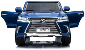 RAMIZ ELEKTRICKÉ AUTÍČKO  LEXUS LX570 - LAKOVANÉ - MODRÉ - 4 x 45W - 2 x12V 7Ah - 2023