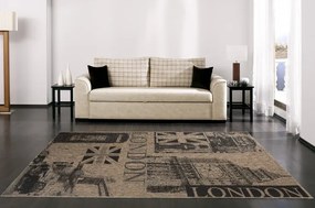 Koberec Floorlux 20347 Coffee / čierny