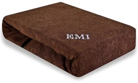 Plachta posteľná hnedá froté EMI, Plachta 180x200