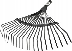 CROWNMAN KOVOVÉ vejárové hrable na lístie a trávu, 51 cm, 22 zubov