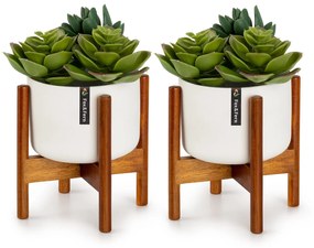 Fox & Fern Thorn, kvetináč so stojanom, 2-dielna súprava, štýl 50. rokov