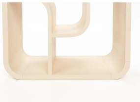 Krémová knižnica z dubového dreva 60x160x35 cm Seven – Zuiver