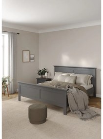 Sivá dvojlôžková posteľ 160x200 cm Paris – Tvilum